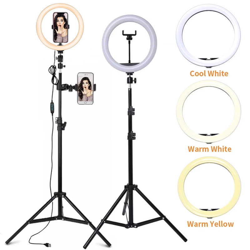 Photography Lighting Circle - 6/10/12 Inch LED Selfie Ringlicht Dimbaar