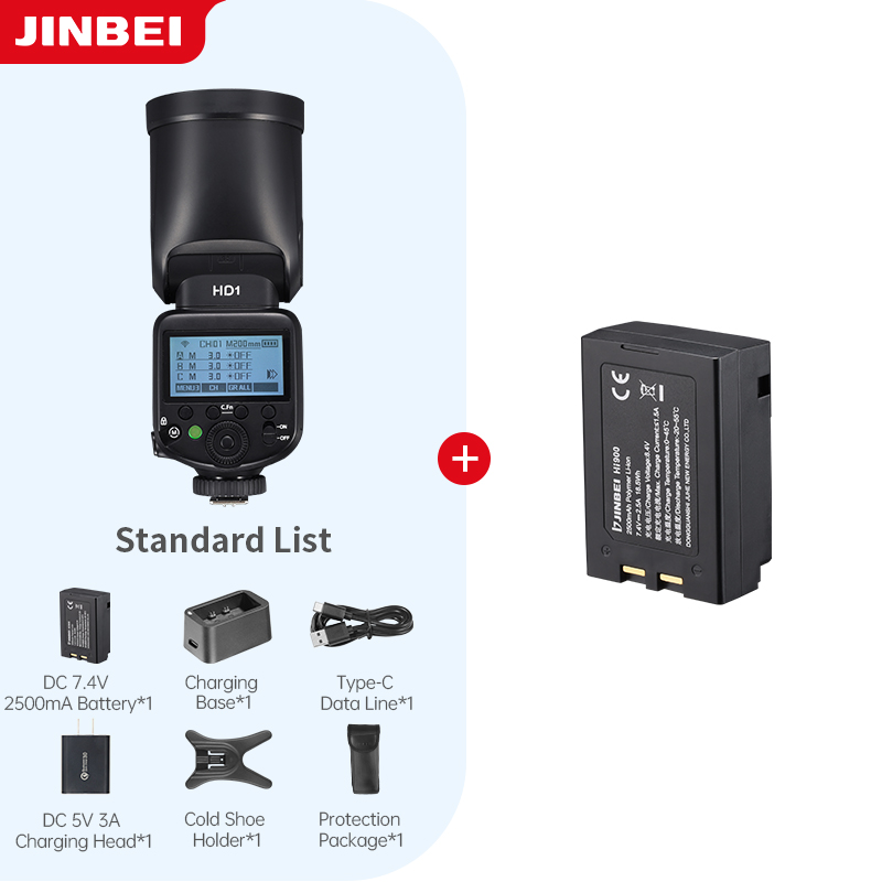 Photography Lighting For Outdoors - JINBEI HD-1 Ronde kop HSS Speedlite
