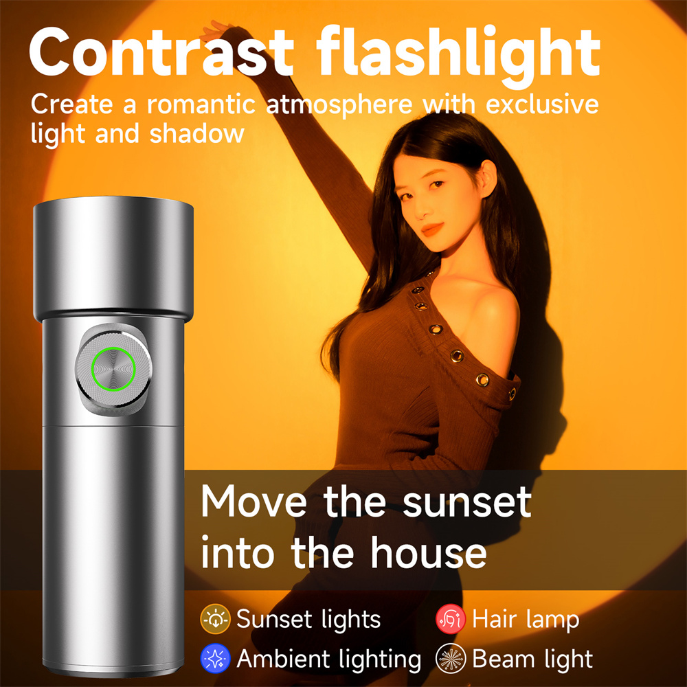 Photography Lighting System - NIEUW Fotografie-zaklamp 4-kleuren RGB LED-videolamp Zoombaar