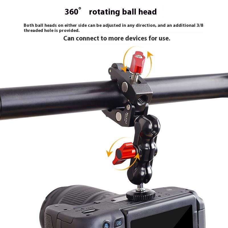 Photography Lighting Rig - Camera Super Clamp met dubbele kogelkop