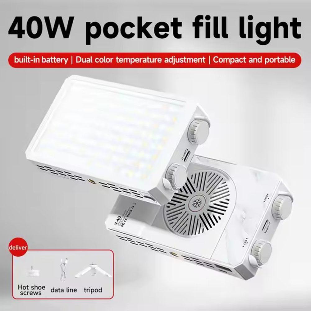 Photography Lighting Lamp - Aanpasbare 40W LED-cameralamp 2500K-9000K Bi-Color 3000mAh