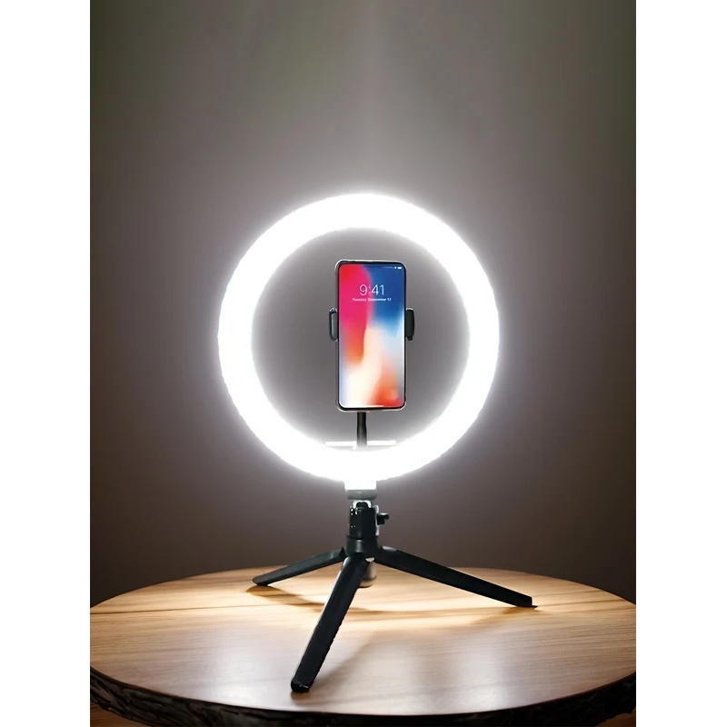Photography Lighting Circle - Desiontal 26cm Ringlicht met statief, RGB