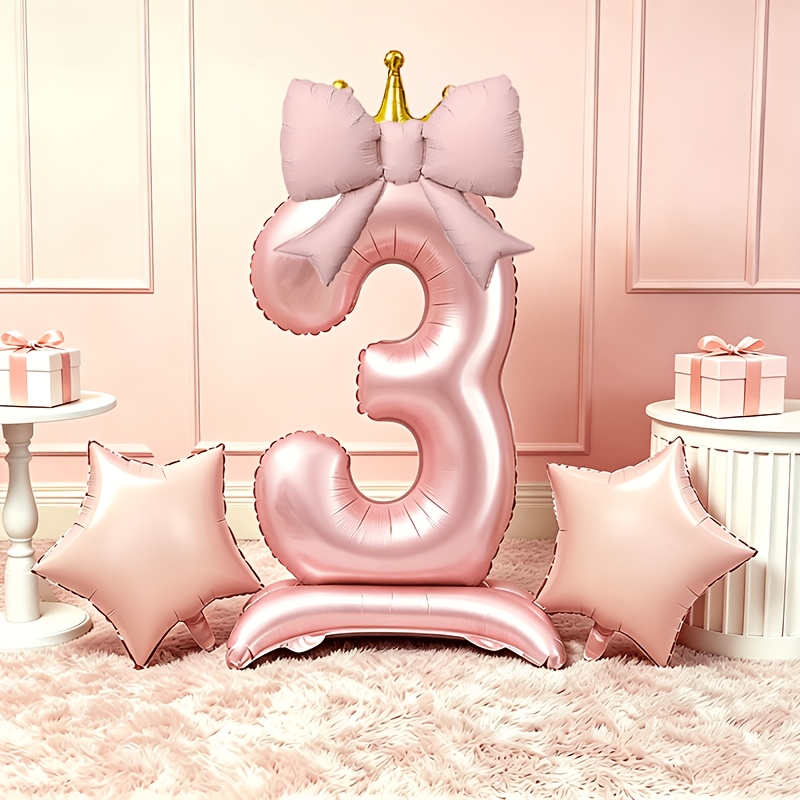 Makeup Photography Lighting - Lichtroze luxe 3D-ballonnen 0-9, met basis
