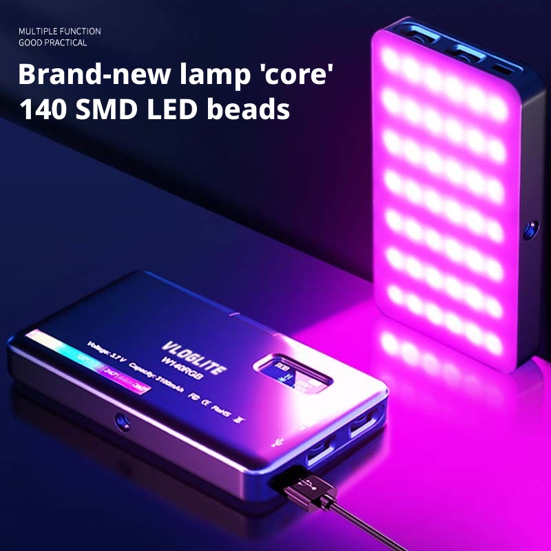 Photography Lighting Lamp - Mobiele RGB-vullichtlamp voor computer videoconferenties, mobiele