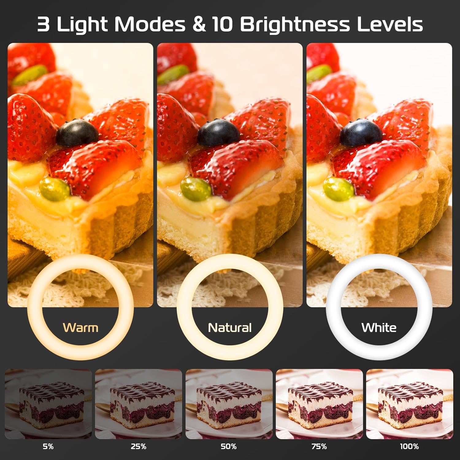 Ringlicht met standaard en tel - Photography Lighting Circle recensie en prijs