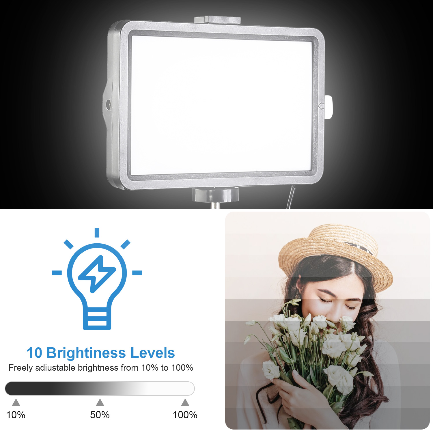 8 inch vierkante LED-vuloplich - Makeup Photography Lighting recensie en prijs