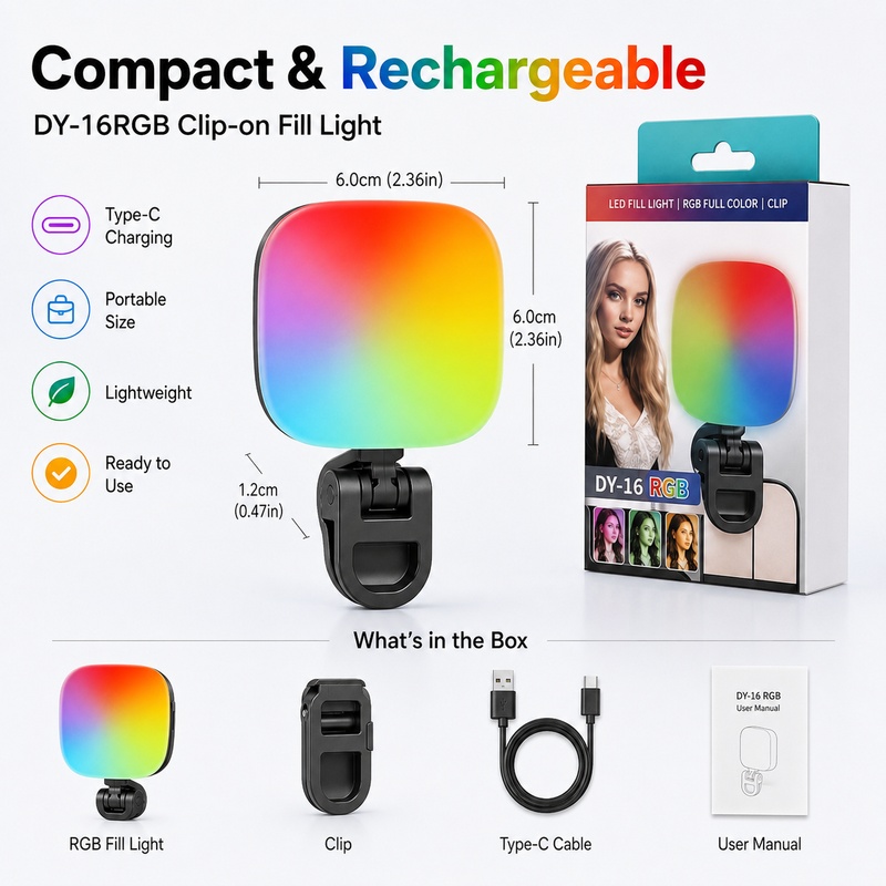 Draagbare RGB LED-vullichtlamp - Photography Lighting For Outdoors recensie en prijs