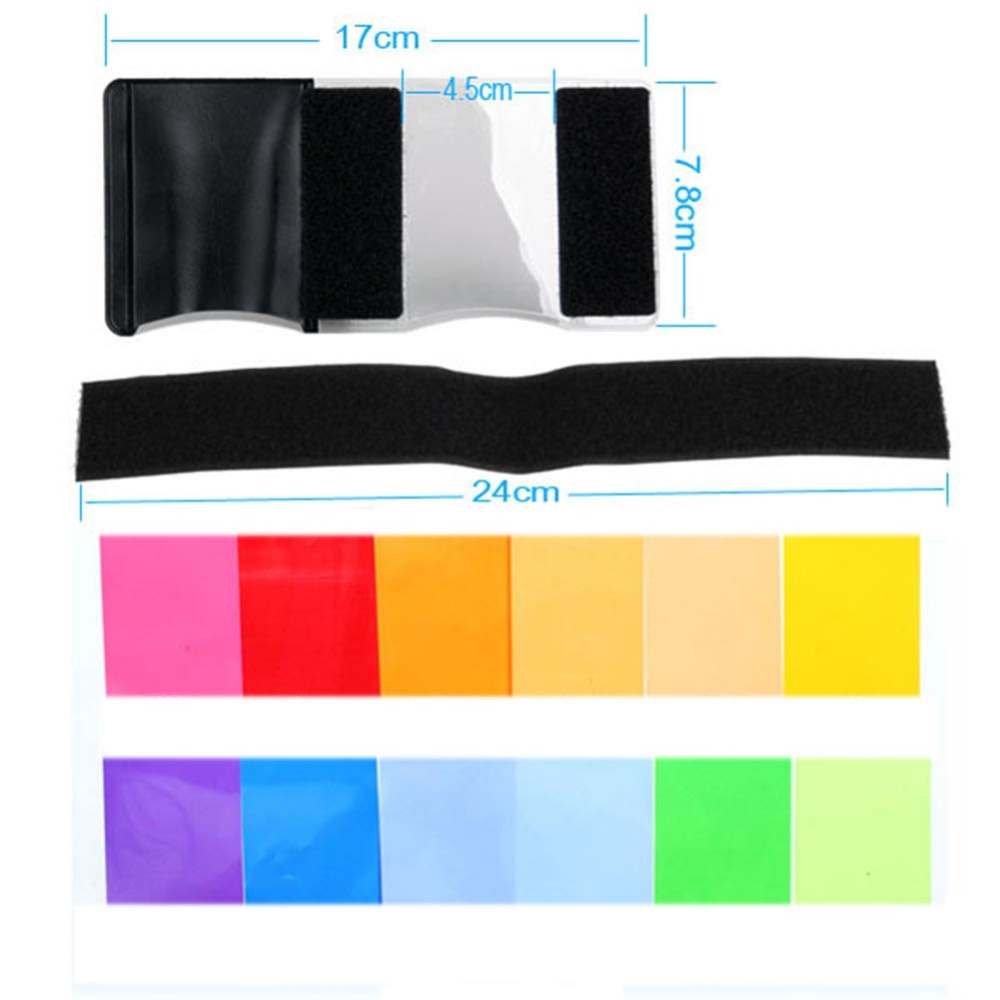 12 kleuren cameraflitsgels ver - Photography Lighting Diy recensie en prijs